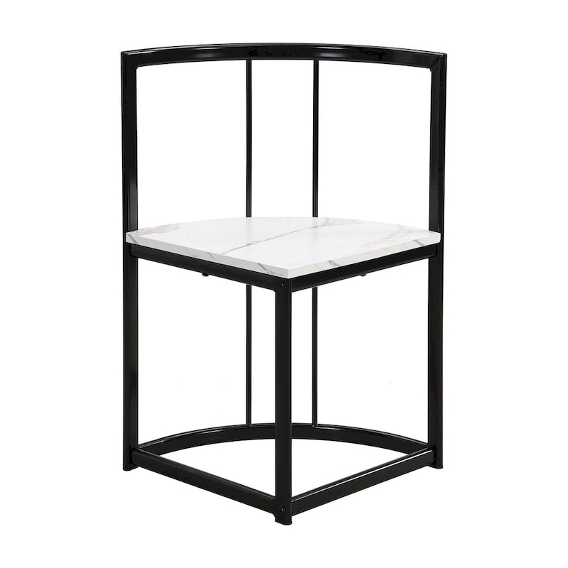 7-Piece Iron Dining Table Set with Table and Six Chairs