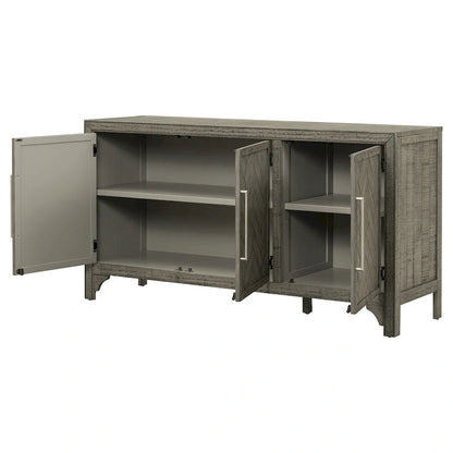 Wooden Storage Cabinet Sideboard with Adjustable Shelves