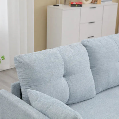 The U-shaped sofa can be turned into a recliner with a storage function