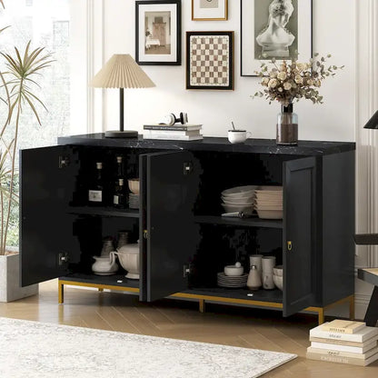Sideboard with Extra Large Storage Space and Metal Handles