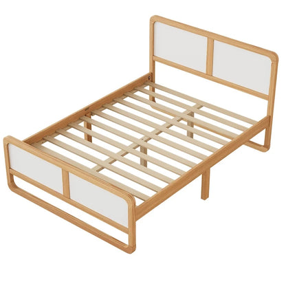 Modern Style Solid Wood Platform Bed for Kids, Teens, Adults