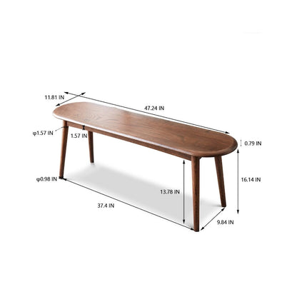 Natural Oak Wood for Dining Bench Table Bench for Living Room